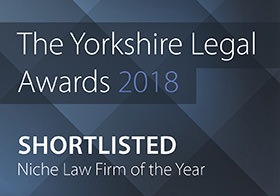 Yorkshire Legal Awards Niche Law Firm 2018
